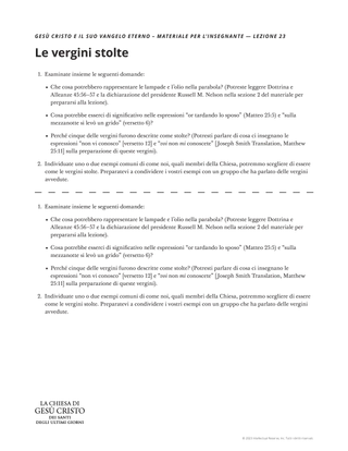 scheda per l’insegnante