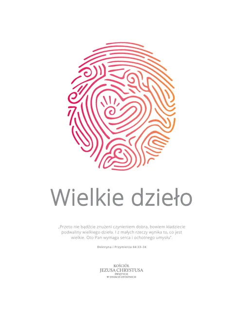 Wielkie dzieło. Plakat z myślą przewodnią dla młodzieży na rok 2021.