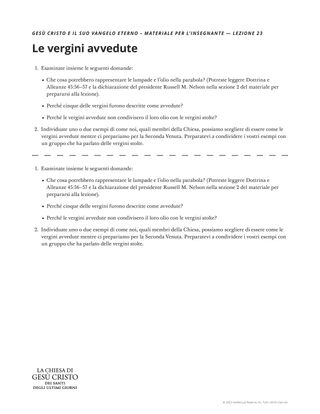 scheda per l’insegnante