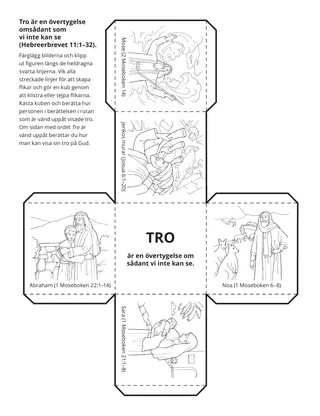 aktivitetssida: Tro är en övertygelse om ting vi inte kan se