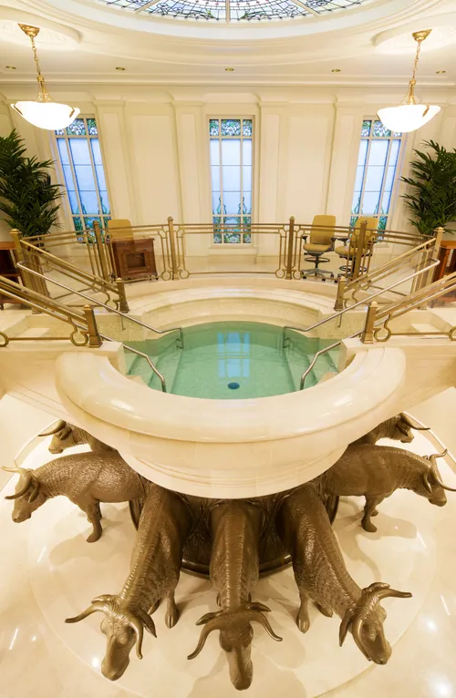 Interior of the Paris France Temple. Baptistry.