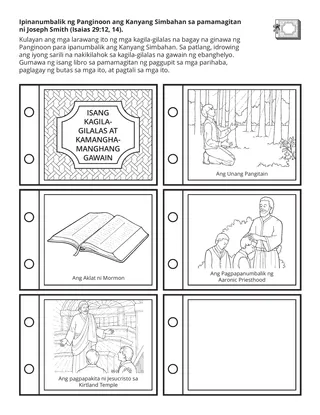 pahina ng aktibidad: Ipinanumbalik ng Panginoon ang Kanyang Simbahan sa pamamagitan ng Joseph Smith