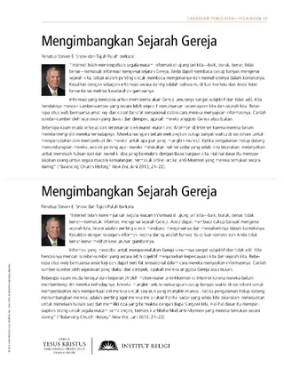 selebaran, Mengimbangkan Sejarah Gerjea