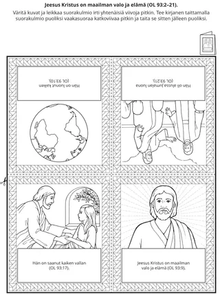 toimintasivu: Jeesus Kristus on maailman valo ja elämä