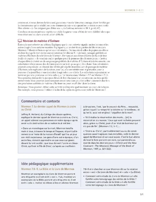 manuel de l’instructeur, exemple