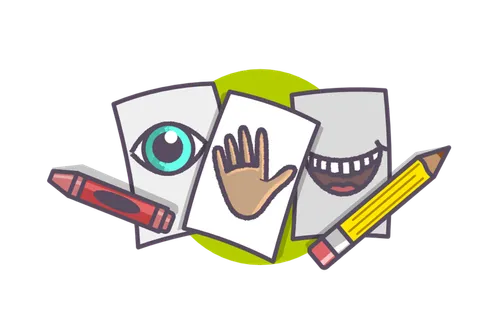 paper drawings with writing utensils