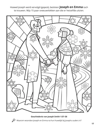 Joseph and Emma coloring page