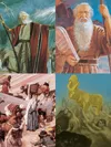Moses, Moses with tablets, gathering manna, golden calf