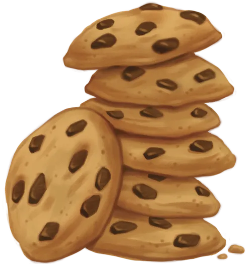 A batch of chocolate chip cookies.