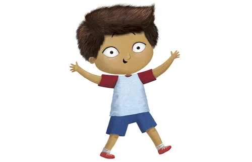 boy holding arms out