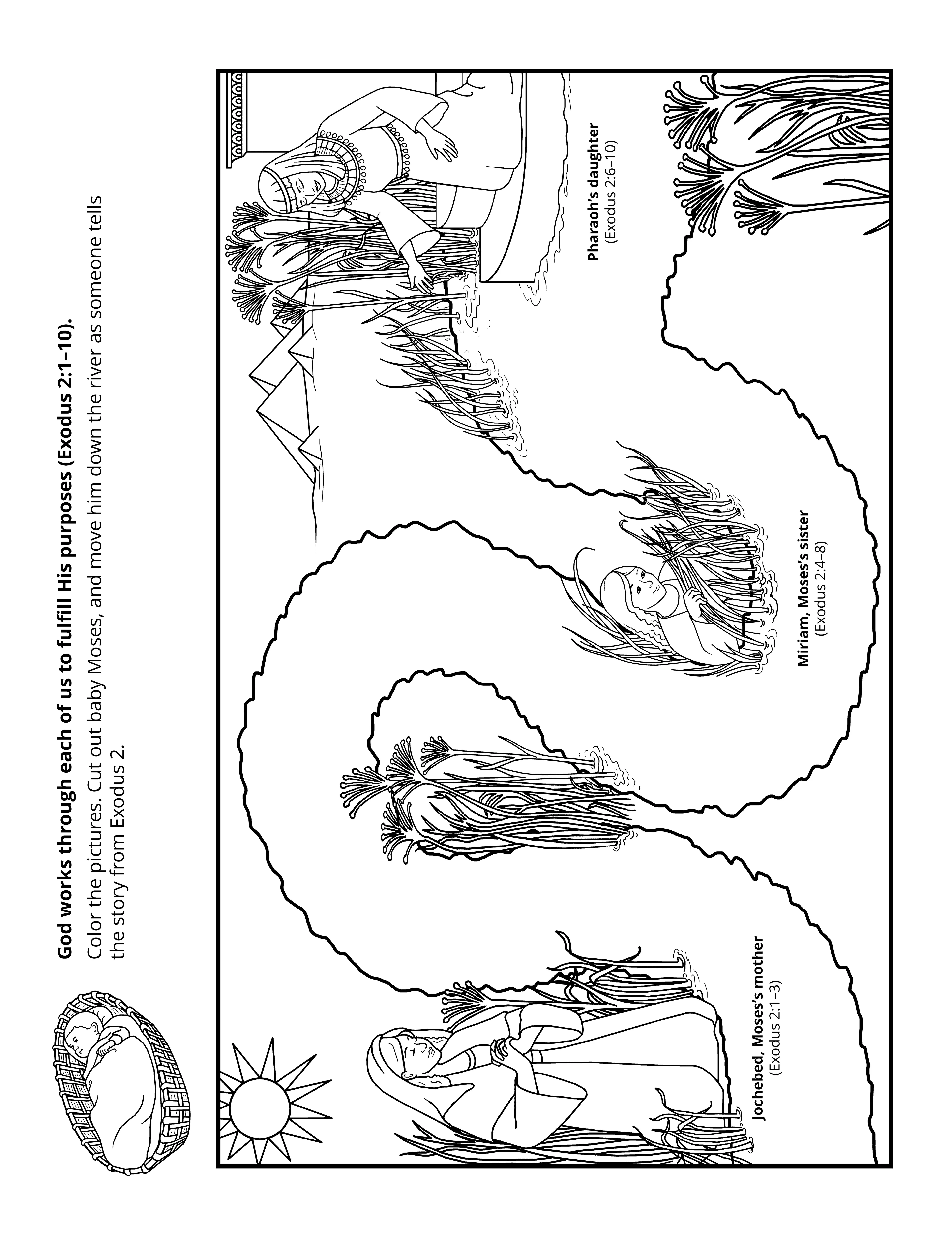 "God works through each of us to fulfill His purposes" activity page.