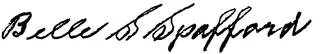 Belle S. Spafford’s signature