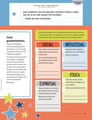 Page from the January 2022 Friend Magazine.