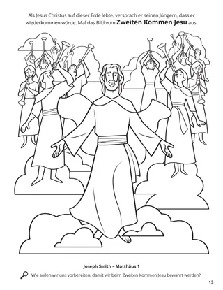 Jesus’s Second Coming coloring page