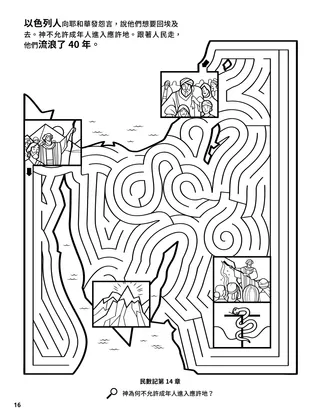 Forty Years in the Wilderness coloring page