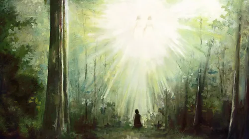 God and Jesus Christ appearing to a young Joseph Smith