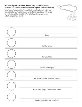 peesi ʻekitivitií: ʻoku finangalo e Tamai Hēvaní ke u ako fekauʻaki mo hoku hisitōlia fakafāmilí.