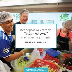 Rich or poor, we are to do 