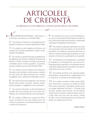 Articolele de Credință