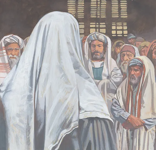 people looking at Jesus