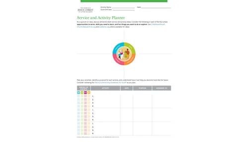 service and activity planner
