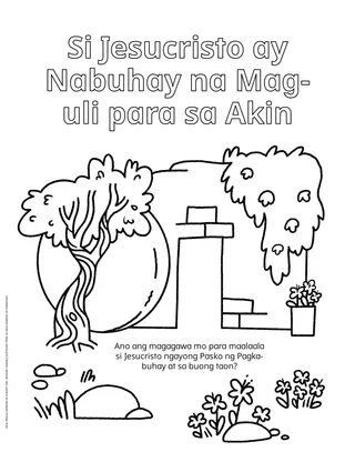 PDF ng pahinang kukulayan tungkol sa libingang walang laman ng Tagapagligtas