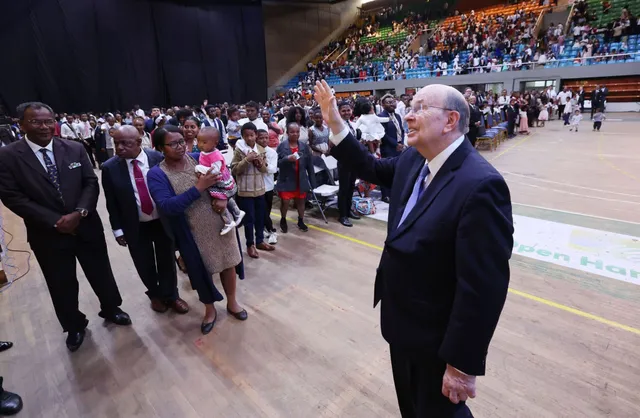 Quentin L. Cook Greets Member in Madagascar
