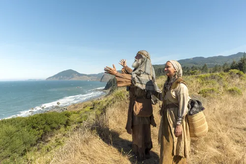 Lehi and Sariah at ocean