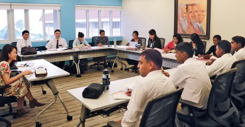 missionaries in class at MTC