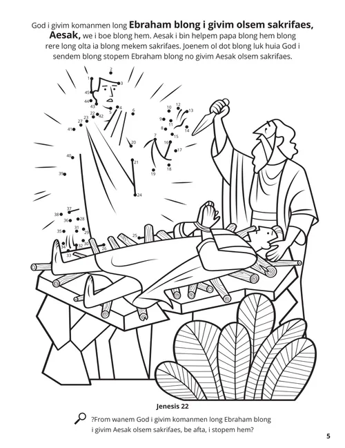 Abraham and Isaac coloring page