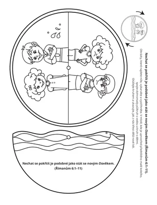 stránka s činnostmi: Dát se pokřtít je podobné jako stát se novým člověkem