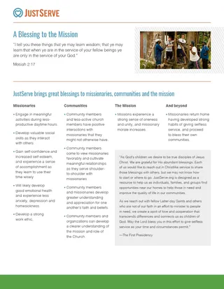 Blessing to the Mission