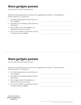 Spiritual Foundation handout