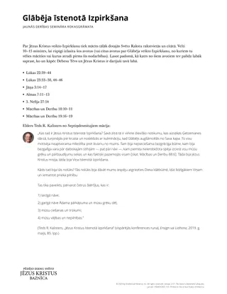 Handout on the Savior’s atonement