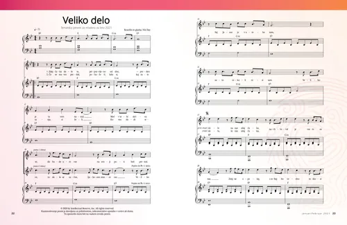 Veliko delo: tematska pesem za mladino za leto 2021