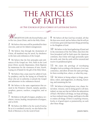 The Articles of Faith