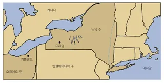 뉴욕과 오하이오 지도