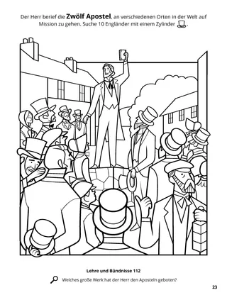 The Apostles Preached the Gospel to All Nations coloring page