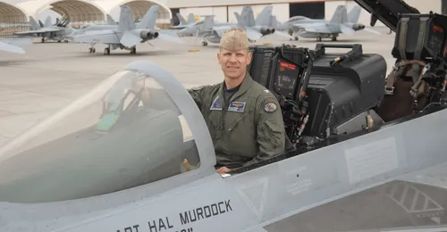 jet fighter pilot by plane