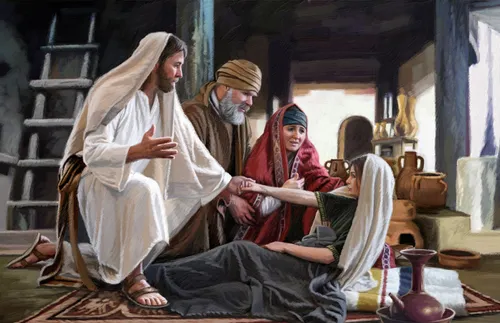 Jesus raising Jairus’s daughter from the dead