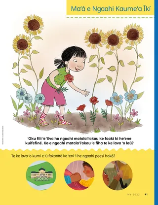 girl picking flowers outside