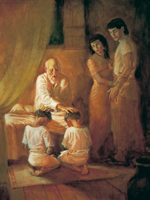 Jacob blessing two small boys