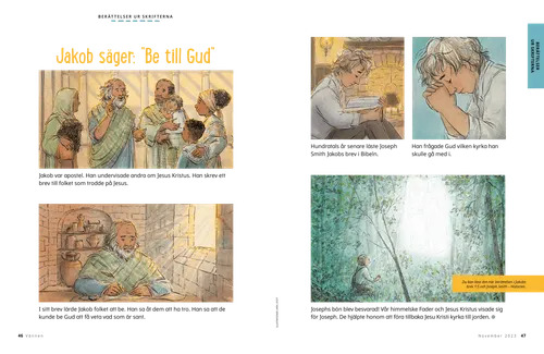 Pdf med berättelser av när Jakob undervisar och Joseph Smith ber
