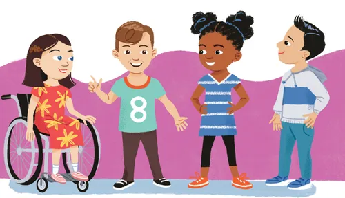 Children standing together