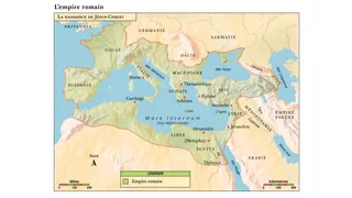 carte de l’Empire romain au temps de la naissance du Christ