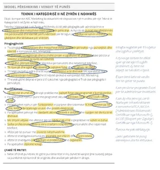 përshkrimi i vendit të punës me terma të qarkuara