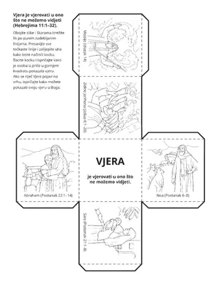 stranica aktivnosti: vjera znači vjerovati u ono što ne možemo vidjeti.