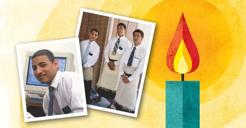 candle and missionaries