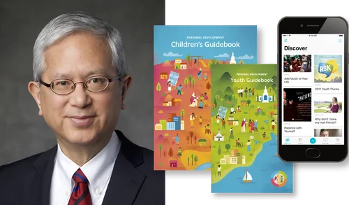 Elder Gerrit W. Gong, Personal Development: Children’s Guidebook, Personal Development: Youth Guidebook, phone with app compilation