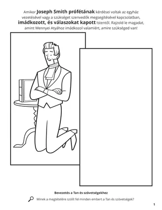 Joseph Smith Prayed for Answers coloring page